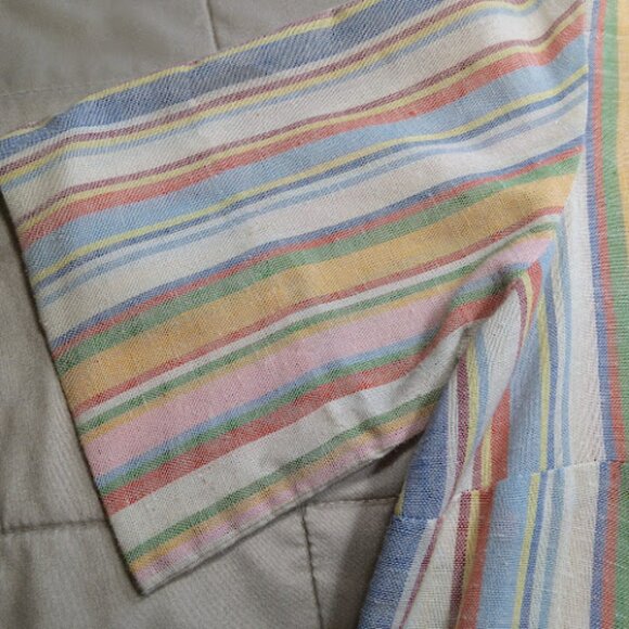 VINTAGE 60s 70s Striped Housedress By Sears Union Made Zip Up Rockabilly VTG18 - Picture 7 of 13